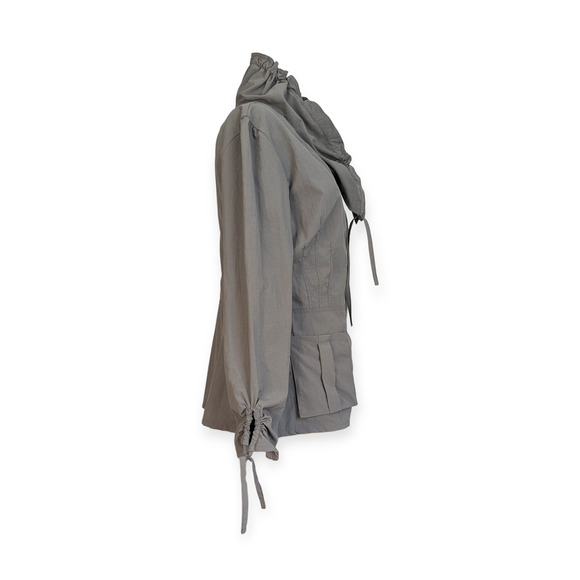 Hanna for la Journée Lightweight Peplum Drawstring Jacket 3 Medium - Picture 4 of 8